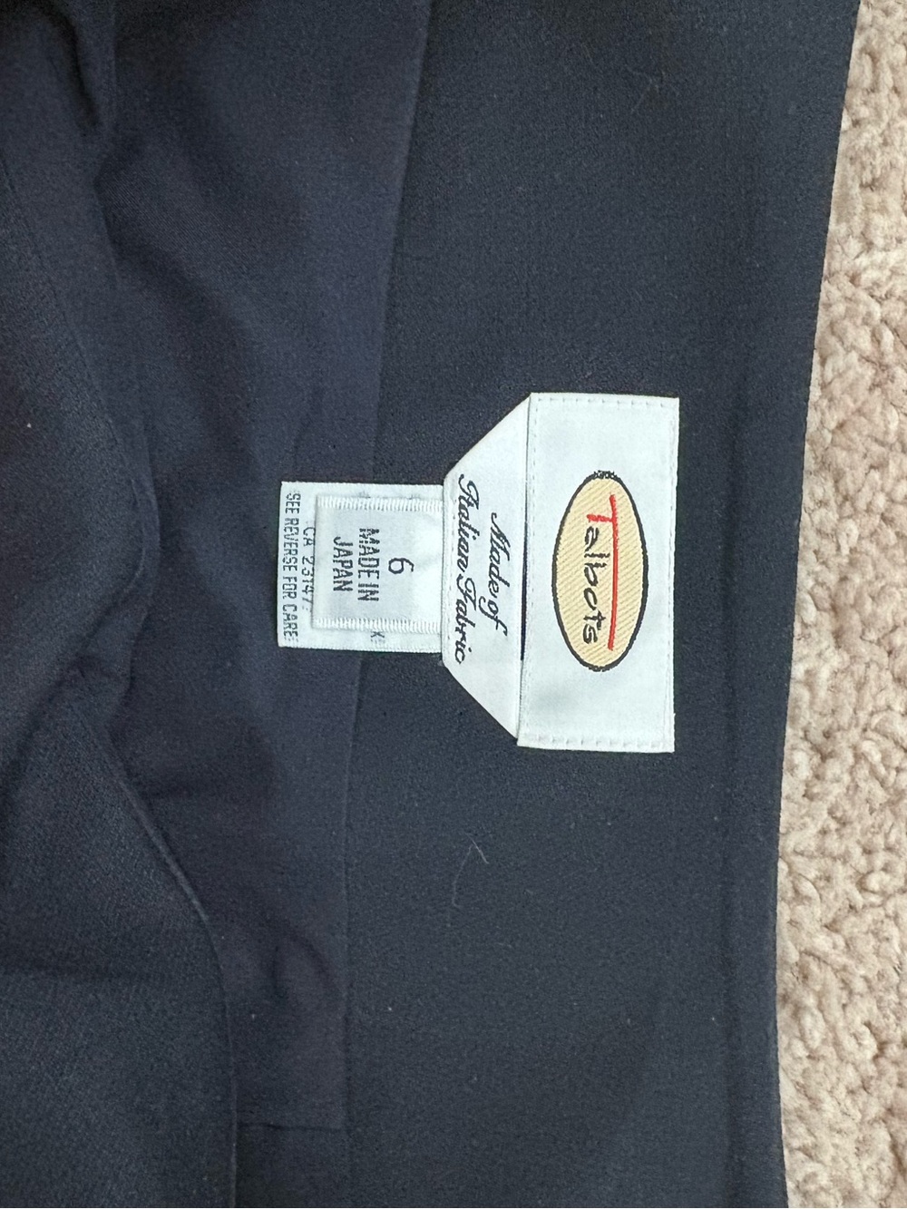 Talbots navy Pencil Skirt with Interior Logo Tag